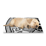 Black And White Spartan Warrior Print Pet Cooling Mat Cover