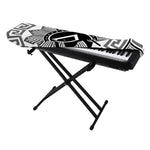 Black And White Spartan Warrior Print Piano Keyboard Cover