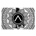 Black And White Spartan Warrior Print Placemat