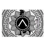 Black And White Spartan Warrior Print Placemat