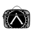 Black And White Spartan Warrior Print Portable Lunch Bag