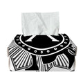 Black And White Spartan Warrior Print Rectangle Tissue Box Cover
