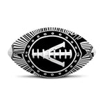 Black And White Spartan Warrior Print Rugby Ball