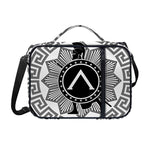 Black And White Spartan Warrior Print Shoulder Strap Bible Bag