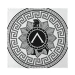 Black And White Spartan Warrior Print Silk Bandana