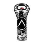Black And White Spartan Warrior Print Single Neoprene Wine Tote