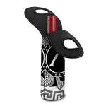 Black And White Spartan Warrior Print Single Neoprene Wine Tote