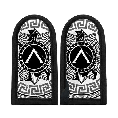 Black And White Spartan Warrior Print Skillet Handle Cover