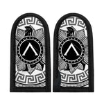 Black And White Spartan Warrior Print Skillet Handle Cover