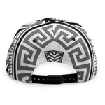 Black And White Spartan Warrior Print Snapback Cap