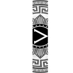 Black And White Spartan Warrior Print Table Runner