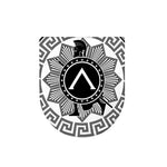 Black And White Spartan Warrior Print Toilet Lid Cover