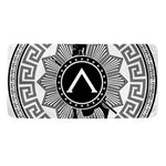 Black And White Spartan Warrior Print Towel