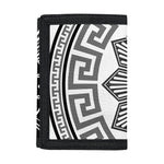 Black And White Spartan Warrior Print Trifold Wallet