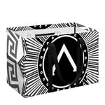 Black And White Spartan Warrior Print Utility Tote Bag