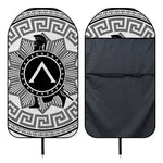 Black And White Spartan Warrior Print Waterproof Car Seat Cover