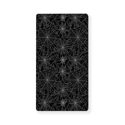 Black And White Spider Web Pattern Print Baby Crib Sheet
