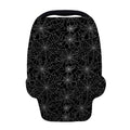 Black And White Spider Web Pattern Print Baby Seat Cover