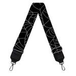 Black And White Spider Web Pattern Print Bag Strap