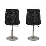 Black And White Spider Web Pattern Print Bar Stool Covers