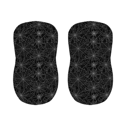 Black And White Spider Web Pattern Print Bar Stool Covers