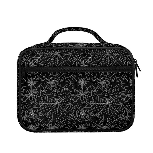 Black And White Spider Web Pattern Print Briefcase Bible Bag