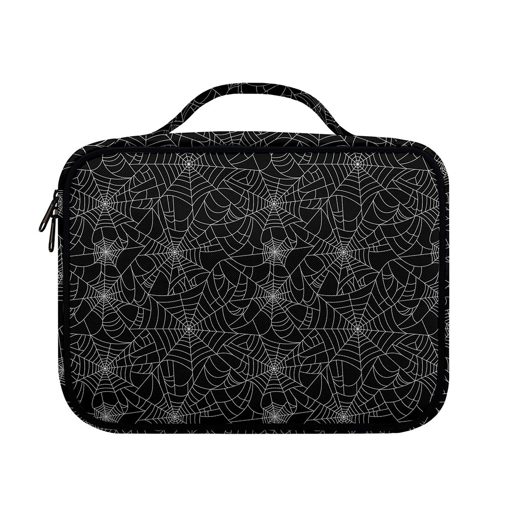 Black And White Spider Web Pattern Print Briefcase Bible Bag
