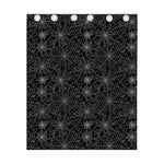 Black And White Spider Web Pattern Print Curtain