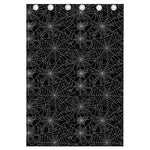 Black And White Spider Web Pattern Print Curtain