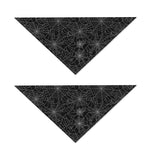 Black And White Spider Web Pattern Print Dog Bandana