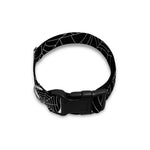 Black And White Spider Web Pattern Print Dog Collar