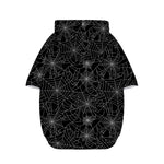 Black And White Spider Web Pattern Print Dog Zip Up Hoodie