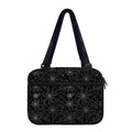 Black And White Spider Web Pattern Print Double Strap Bible Bag