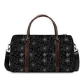 Black And White Spider Web Pattern Print Duffel Bag