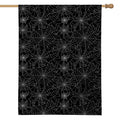 Black And White Spider Web Pattern Print House Flag
