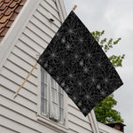 Black And White Spider Web Pattern Print House Flag