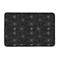 Black And White Spider Web Pattern Print Kitchen Mat