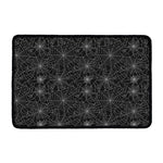 Black And White Spider Web Pattern Print Kitchen Mat