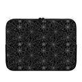 Black And White Spider Web Pattern Print Laptop Sleeve