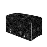 Black And White Spider Web Pattern Print Leather Tissue Box Cover