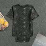 Black And White Spider Web Pattern Print Men's Bodysuit