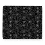 Black And White Spider Web Pattern Print Mouse Pad