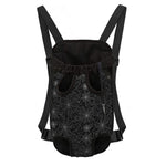 Black And White Spider Web Pattern Print Pet Carrier Backpack