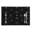 Black And White Spider Web Pattern Print Placemat