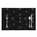 Black And White Spider Web Pattern Print Placemat