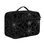 Black And White Spider Web Pattern Print Portable Lunch Bag