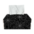 Black And White Spider Web Pattern Print Rectangle Tissue Box Cover