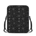 Black And White Spider Web Pattern Print Rectangular Crossbody Bag