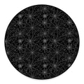 Black And White Spider Web Pattern Print Round Floor Mat