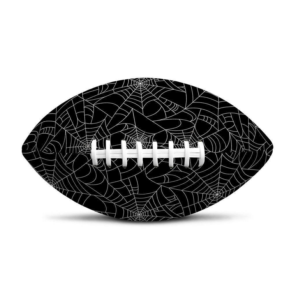 Black And White Spider Web Pattern Print Rugby Ball